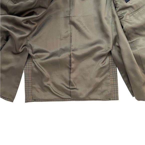 Burberry Men's Plaid 10% Wool Brown Suit Blazer Classic Old money Academia 42 SH - Picture 6 of 15